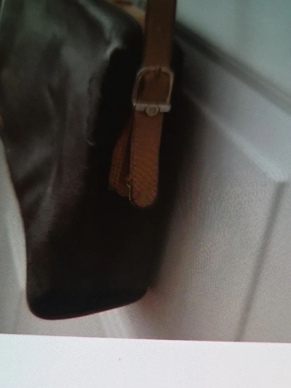 Vintage Fendi Black and Tan Messenger Bag with Top Handle